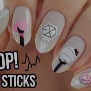 K Pop Light Stick Nails Feat Bts Blackpink Exo Twice And Shinee