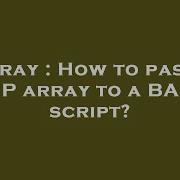 Array How To Pass A Php Array To A Bash Script Hey Delphi