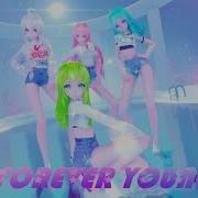 Mmd Black Pink Forever Young Vocaloid Miku Haku Luka Rin 2K1440P60Fps