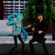 Mmd Miku Levi Fight