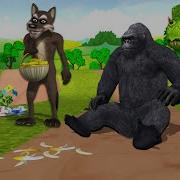 Dinosaurs Cartoons For Children Gorilla Vs Lion Real Fight 3D Short