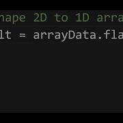 How To Reshape 2D To 1D Array In Python Solvingbugs