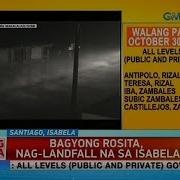 Ub Bagyong Rosita Nag Landfall Na Sa Isabela