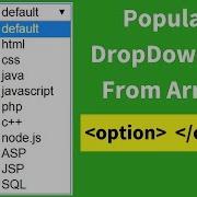 Javascript Populate Dropdown List Html Select With An Array One Minute Coder