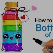 How To Draw A Bottle Of Glitter Easy And Cute