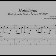 Fingerstyle Guitar Tab Hallelujah Music From The Motion Picture Shrek