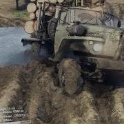 Spintires Часть 1 Лесовоз Лесовоз Урал Буксует