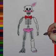 How To Draw Ignited Mangle Fnaf Как Нарисовать Игнайт Мангл Фнаф