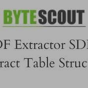 Bytescout Pdf Extractor Sdk Extract Table Structure Using C Bytescout