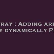 Array Adding Array Key Dynamically Php Hey Delphi