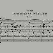 Divertimento No 10 In F Major K 247 Iii Menuetto Trio Capella