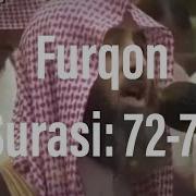 Furqan Surasi 72 Oyat