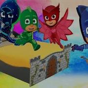 Pj Masks Five Little Monkeys Jumping On The Bed Nursery Rhyme Kids