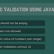 Number Validation In Javascript Min Max In Input Type Number Allow Only Number Validation Tj Webdev