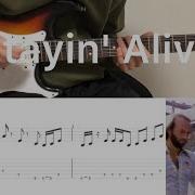 Stayin Alive Bee Gees Electric Guitar Cover