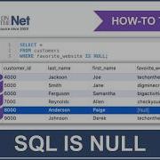 How To Use The Sql Is Null Condition Techonthenet