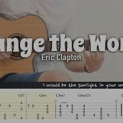 Change The World Eric Clapton Guitar Lesson Tabs Solo Lyrics