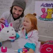 Pet Clinic Routine Doctor Adley And Dad Take Care Of Moms New Unicorn With Rainglow Unicorn Vet Set